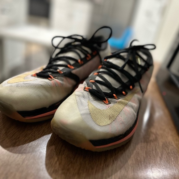 NIKE KD 6 Elite Gold Pink Kevin Durant Mens Size 8 Basketball Shoes - Picture 3 of 3